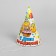 Festive paper cap “Happy Birthday”, emoticons and stars