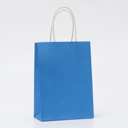 Craft package blue, round handle, 15 x 21 x 8 cm, 120 g