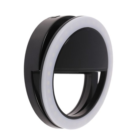 LED ring lamp for Luazon AKS-03, from batteries, 3 modes, black-4