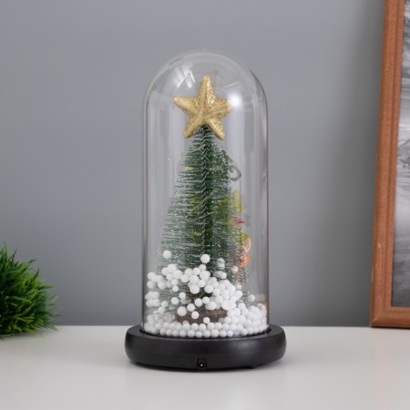 Lamp Sales "Christmas tree with a bow" 1.5W, LED, 3XAAA, black USB 11x11x21cm-3