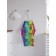Apron kitchen with a photo print "Rainbow blocks", adjustable, size OS