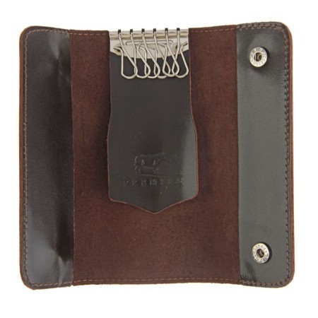 Keys case, ring, brown color-1