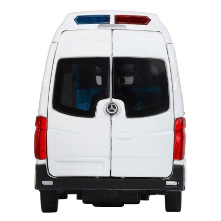Metal machine "Mercedes Sprinter. Ambulance ”1:32, inertia, white color, light and sound effects-5