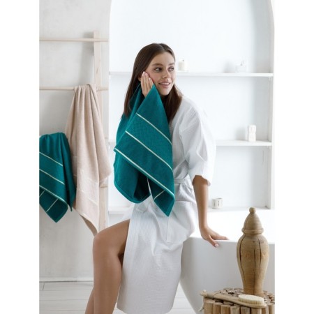 A set of terry towels Magnolia, size 50x80 cm-2 pcs, 70x130 cm-2 pcs, multicolor-20