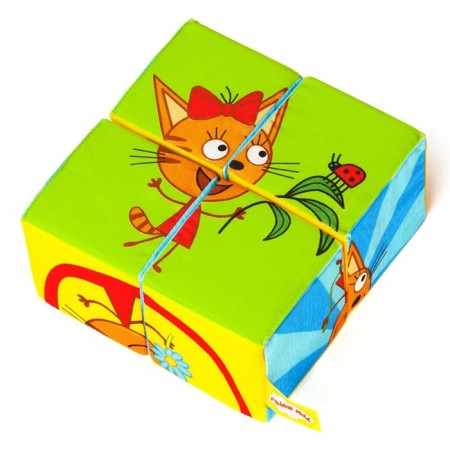 A set of soft cubes "Three cats. Collect caramel "-2