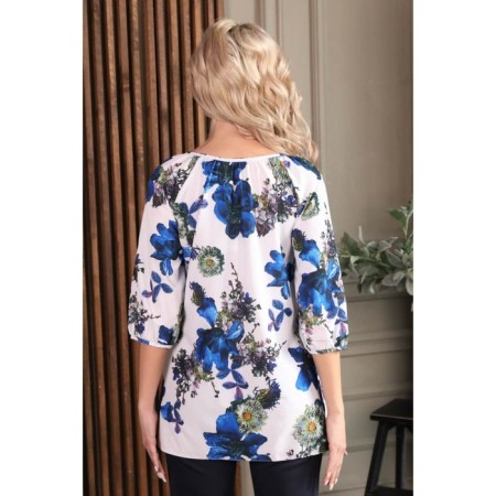 Female blouse, size 42, white color-3