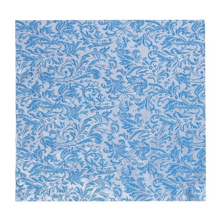 Locum for needlework, 50 x 50 cm, brocade, silver on blue-2
