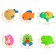 A set of rubber toys for the bath "Babies", with a squeak, 6 pcs, crumb I