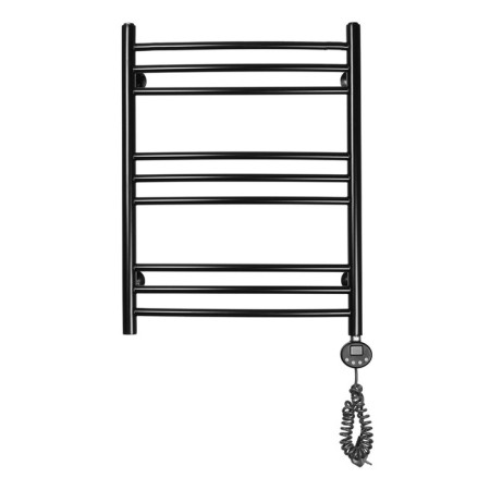 Domoterm electric heated towel rail "Calipso" P9, 500x700 mm, right, black matte-1