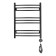 Domoterm electric heated towel rail "Calipso" P9, 500x700 mm, right, black matte