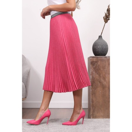 Female suit, size 44, raspberry color-12