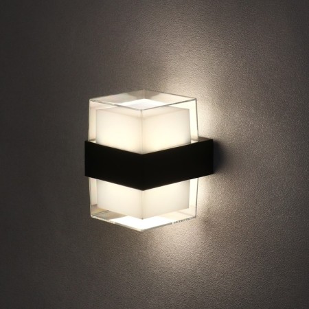 Facade lamp “Double Grand”, FSD-057, 10 W, 4000K, IP65, 220 V, plastic, black-1