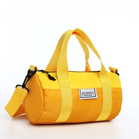Youth bag with zipper, yellow color-3