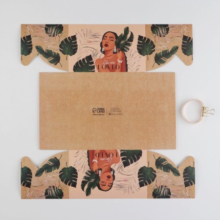 Capcake box, confectionery packaging, 4 cells, “wild”, 16 x 16 x 10 cm-3