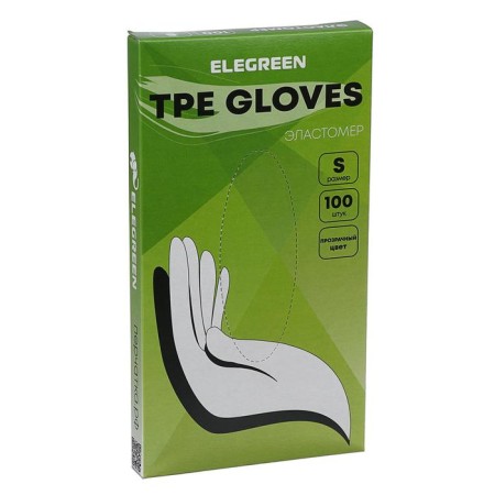 Disposable TPE gloves, 100 pcs size S-1