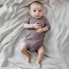 Боди с коротким рукавом «Basic», рост 62 см, цвет коричневый