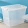 Storage container with a lid Ricco, 25 l, 41 × 29.5 × 31.2 cm, transparent