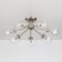 Ceiling chandelier CITILUX "Tommy" CL102171, 66.5x66.5x26 cm, 7x40W, E14, gray color gray