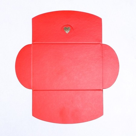 Envenue for certificate with embossing, scarlet, 10.5 x 7-3