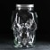 Glass jug with a crane "Skull", 8.3 l, the color is transparent