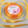 Satin tape, 10 mm × 23 ± 1 m, color yellow-orange No. 17