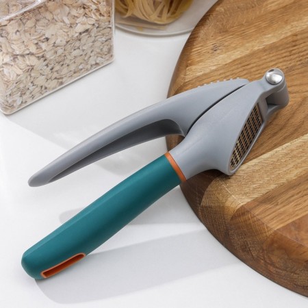 Magistro Coral garlic press 20.2 × 4.2 × 6.5 cm, green color, gray-1