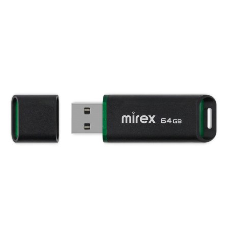 Flash drive Mirex Spacer, 64 GB, USB2.0, threes up to 25 MB/s, PBU up to 15 Mb/s, black-1