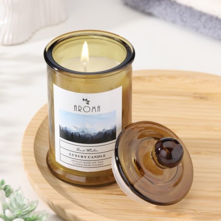 Aromatic candle in the bank "Fragrant lavender", 40h, 95 gr, in the box-1