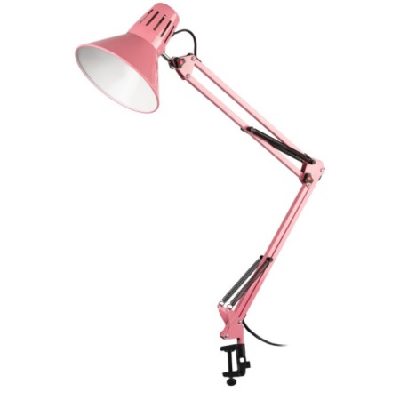 E27 desktop lamp, pink on the clamp