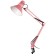 E27 desktop lamp, pink on the clamp