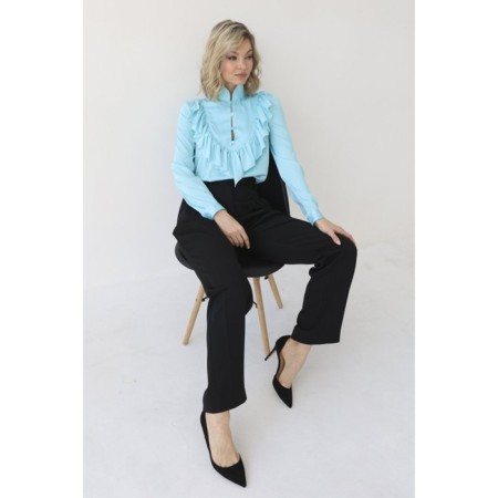 Blouse with a frill, size 50