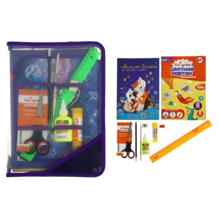 Labor folder A4, 325 x 230 x 25 mm, lightning around, folding bar, plastic, PTR-1 "rocket", with a filling of 10 items
