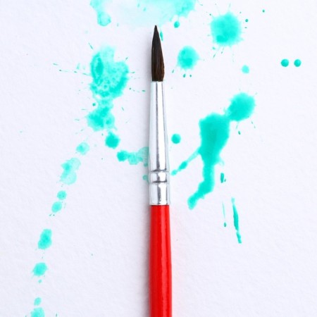 Brush for drawing from hair protein Round No. 3 short handle-1