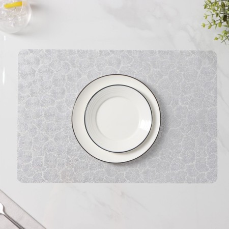 Set of serving napkins on the table “fireworks”, 4 pcs, 30 × 45 cm, silver color-3