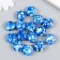 Beads for creativity plastic "Marble. Blue" set of 15 pcs 1.7x1.7x1 cm