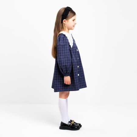 Children's dress with collar Kaftan, p. 38 (146-152 cm), blue-1