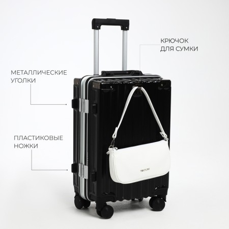 Middle suitcase 24 ", a lightning department, 2 code locks, 4 wheels, hook, black color-5