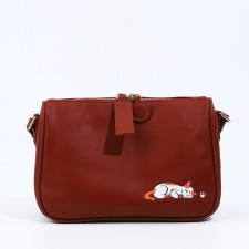 Cross-Bodi Bag on a zipper, brown color