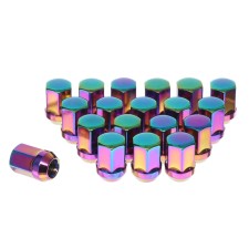 Wheel nut m12x1.5, height 35 mm, key 19 mm, rainbow titanium, packing 20 pcs