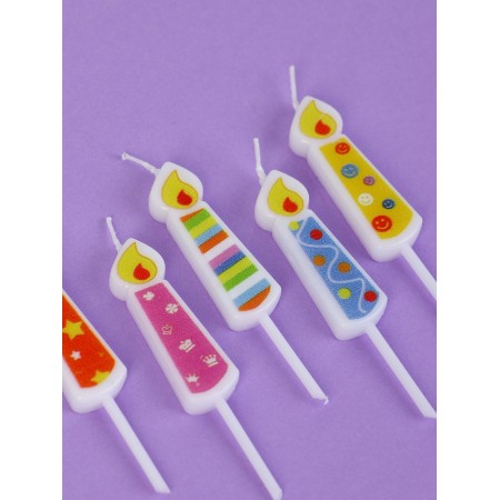 Candles for the cake "Funny Lights", 5 pcs, multi -colored-1