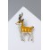 Brooch "Deer", white-brown color in black silver