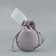 Suede bag “for you”, gray, embossing, 9 × 12 cm