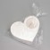 Summary "Heart Big. Marble" from gypsum, 10.5x9x4.5cm, white mother of pearl