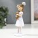 Souvenir Polystone "Baby with flowers in her hair, with a bear" 16x4.5x5.5 cm