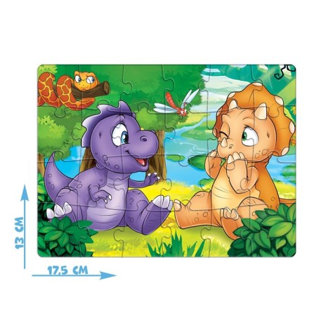 Puzzle "Funny dinosaurics", 24 elements-1