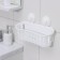 Shelf for bathrooms on vacuummic suction cups, 30 × 11 × 9 cm, white color
