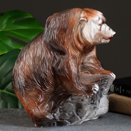 The piggy bank "Bear-host Taiga No. 2" Brown, 23x10x27cm-1