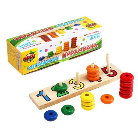 The logical pyramid "Learning to count" with numbers-3
