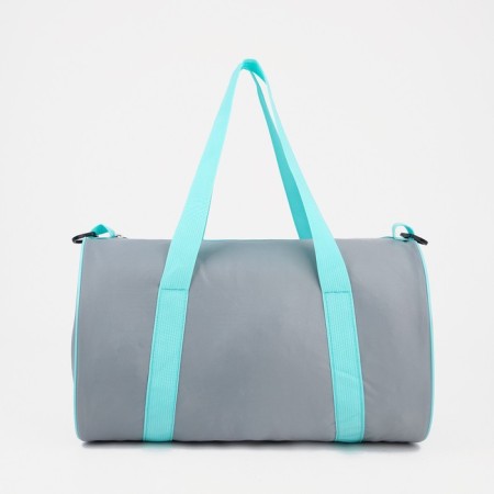 Sports bag with lightning, long belt, gray/turquoise color-1