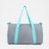 Sports bag with lightning, long belt, gray/turquoise color